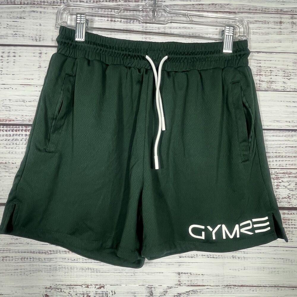 Gym Reapers Men’s L 32-34” Green Training Shorts Mesh Athletic Running 3.5”
